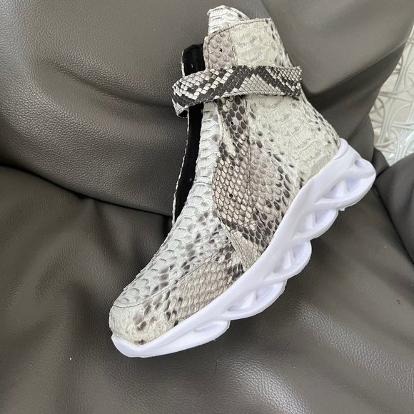Python Snakeskin High Top Sneakers - Picture 8 of 17